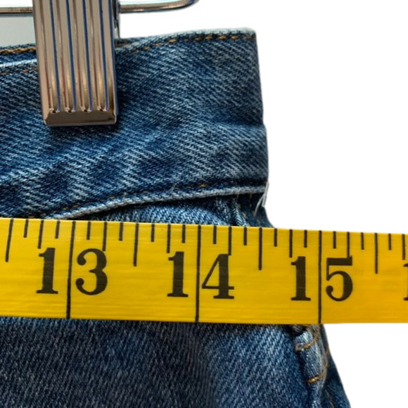 GAP‎ Blue Denim Super High Rise Stars & Bandana Jean Shorts - Picture 10 of 10